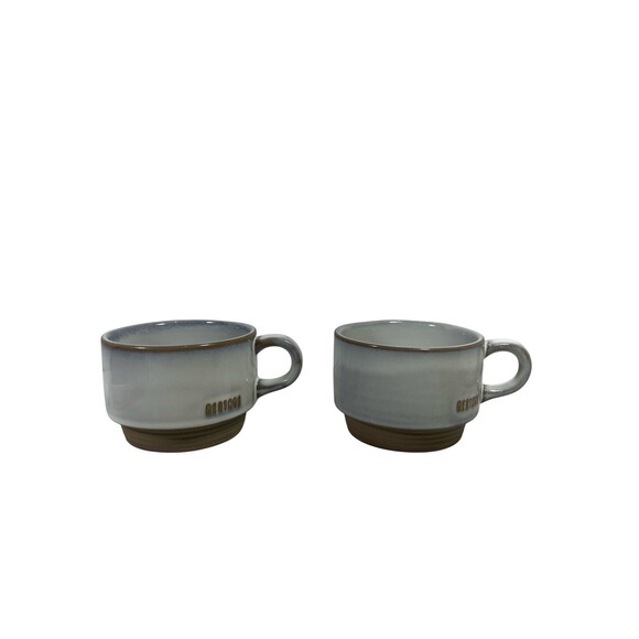 Hearth & Hand Magnolia Mug “RESTORE” Coffee Mug Stackable Stoneware Cup Set Of 2 - Picture 4 of 10